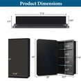 thumbnail image 2 of FUMANGO 20x30 Inch Black Metal Frame Wall Mounted Recessed Bathroom Medicine Cabinet with Mirror, Rounded Rectangular Medicine Cabinet, 2 of 9