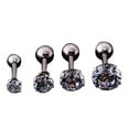 thumbnail image 2 of Naturegr Men Women Rhinestone Cartilage Tragus Bar Helix Upper Ear Earring Stud Jewelry, 2 of 8