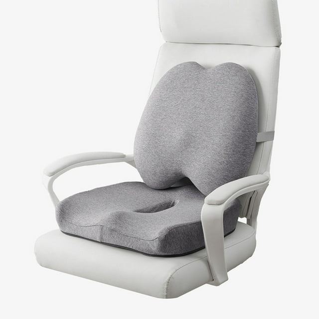WIFKLSIIPG Multifunctional Memory Foam Cushion Set for Chair/Car Including Lumbar Cushion Coccyx Cushion Back and Coccyx Injected with Gel Cloud Support