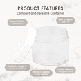 thumbnail image 3 of Beauticom 6 Jars High Quality 60 Gram/ML 2 Oz Thick Acrylic Sample Container Jars - BPA Free (White), 3 of 5
