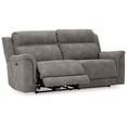 thumbnail image 6 of Bowery Hill Contemporary 2-Seat Faux Leather Reclining Sofa in Gray, 6 of 7