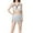 White, variant on Women's Sequin Fringe Belly Dance Two Piece Set Sleeveless Chest Pads Cropped Tops Beaded Solid Outfit for Carnival White Free Size