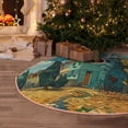 thumbnail image 5 of Lukts Impressionist Village Sky Print Color Life Christmas Tree Skirt, Winter Holiday Tree Mat Decoration ,Can be Used as A Shawl-36", 5 of 6