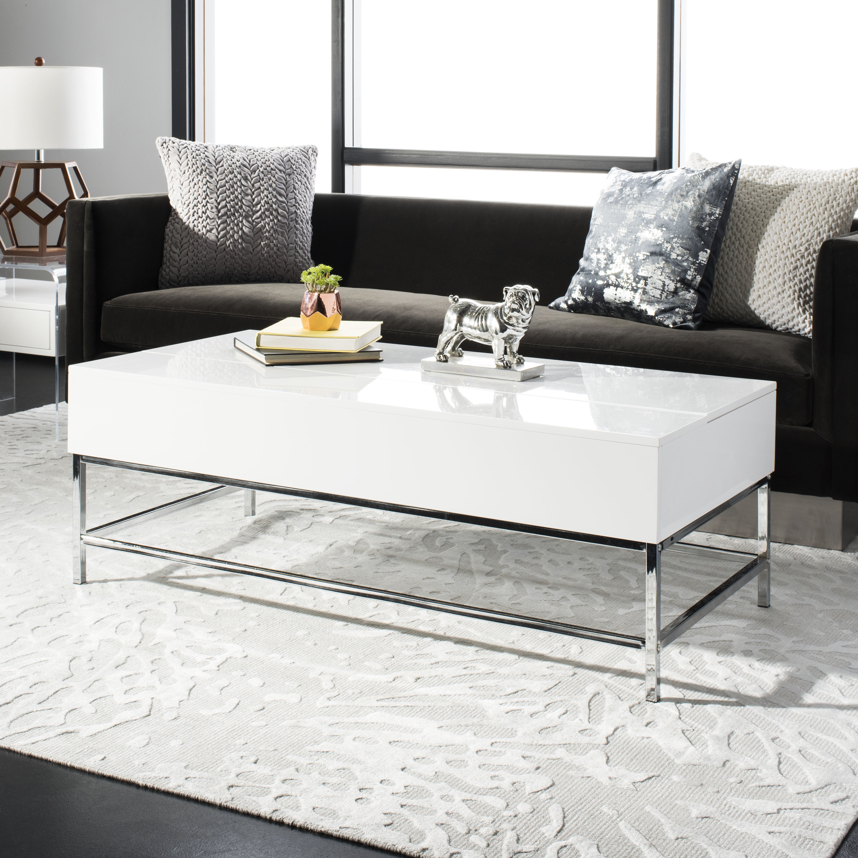 Planet Modern White Lacquer Coffee Table