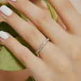 thumbnail image 7 of SFTING Wedding Band for Woman Pave Infinity 925 Sterling Silver Wedding Band 5A CZ Twisted Eternity Rings for Woman Size 5, 7 of 7