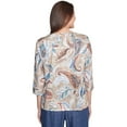 thumbnail image 2 of Alfred Dunner Womens Twisted Crew Neck Paisley Top, 2 of 4