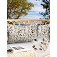 thumbnail image 3 of Outdoor Waterproof Throw Pillow Covers Set of 2 Brown Eucalyptus Leaves Decorative Pillowcases Lumbar Outdoor Pillows Cushion Case 20x12 Inch Watercolor Leaf Patio Pillows for Couch Sofa Bed Garden, 3 of 9