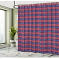 thumbnail image 4 of Ambesonne Geometric Shower Curtain, Grunge Boho Vibe Artwork, 69"Wx70"L, Paprika Lavender Blue, 4 of 4