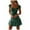 Mint Green, variant on Women'S Sexy Summer Pleated Sleeve Neckline Print Dress Mini Dress Sundress Women'S Casual Dress M