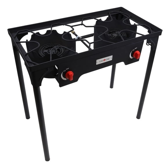 GasOne Propane Double Burner Two Burner Camp Stove Outdoor High Pressure Propane 2 Burner Adjustable