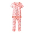 thumbnail image 5 of Layla Women's Sleepwear 2-Piece Knit Short Sleeve Top and Pant Pajama Set, Sizes XS-4X, 5 of 6