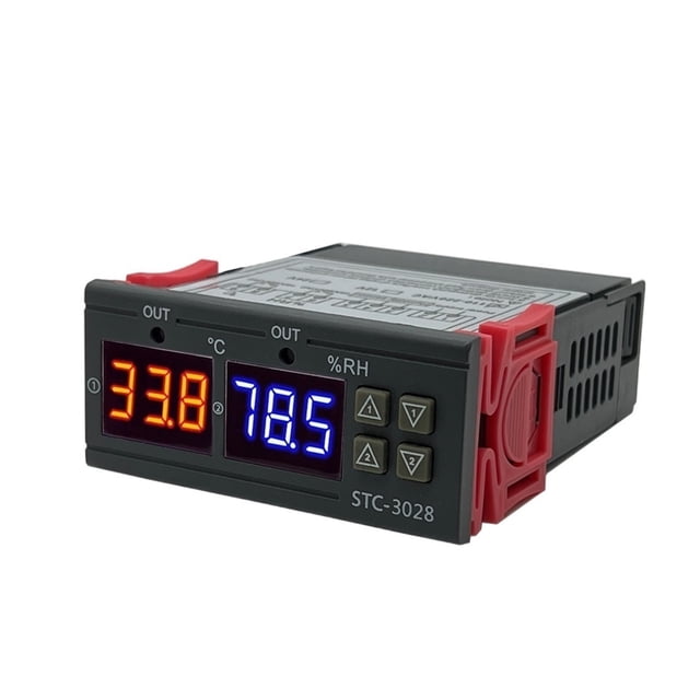 Dual Digital Thermostat ,Temperature Humidity Control STC-3028 Thermometer ,Hygrometer Incubator Controller AC DC 12V 24V ,Save Energy