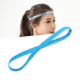 thumbnail image 3 of Headband Lightweight Eco-Friendly Elastic Outdoors Fitness Sweatband Headband for Yoga Sports Gym-Blue, 3 of 7