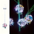 thumbnail image 3 of 2pcs Hanging Solar Light Round Ball with Colorful Butterfly with Weaving String Special Gift for Garden Patio Gazebo Decor Camping, 3 of 8