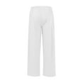 thumbnail image 6 of Dresfit Men's Baggy Sweatpants Uncuffed Wide Leg Joggers Heavyweight Long Drawstring Pants Open Bottom Elastic Waist Loose Y2k Trousers with Pockets White XL, 6 of 9