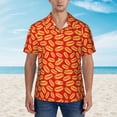 thumbnail image 2 of Pofeuu A Big Hot Dog Print Hawaiian Shirt for Men Sleeves Casual Button Down Summer Beach Dress Shirts T-Shirts,X-Large, 2 of 7