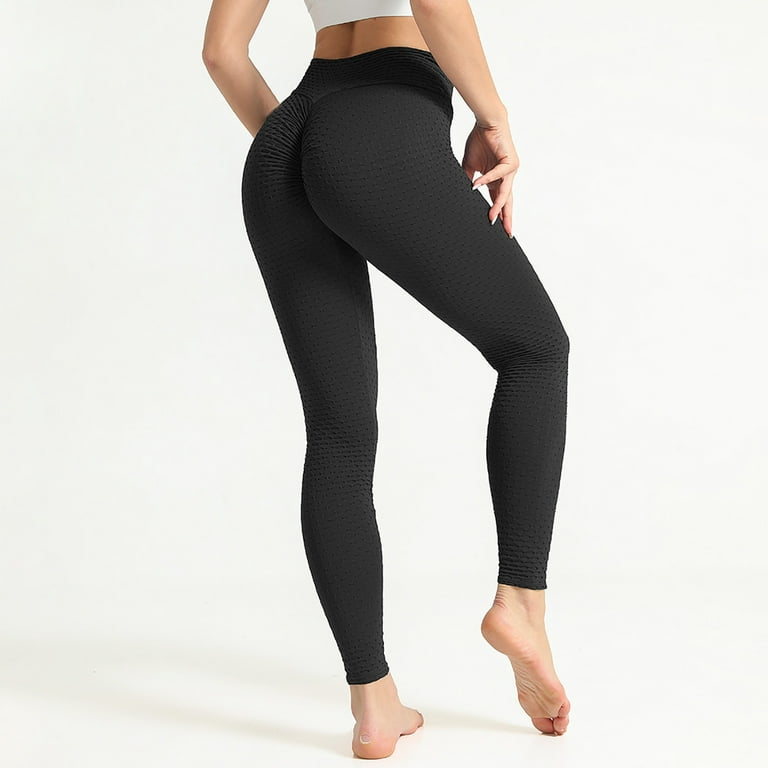 Women's Large Size Yoga Leggings Fitness Sports Pants Drawstring Elastic  High Waist Solid Comfy Tights Pocket