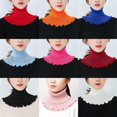 thumbnail image 3 of High Neck Ruffle Edge Pullover Collar Autumn Winter Windproof Knitted Neck Guard Scarf For Outdoor_ahf, 3 of 5