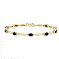 thumbnail image 2 of 14k Yellow Gold Diamond and Sapphire Oval Bracelet - .01 dwt 1.98 cwt, 2 of 3