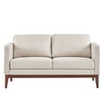 thumbnail image 3 of Weston Home Riley Linen Upholstered Loveseat with Wood Legs, Beige, 3 of 5