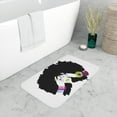 thumbnail image 4 of Pardon My Fro Shanell White Printed Non-Slip Microfiber Bath Mat, 30" x 20", 1 Piece, 4 of 5