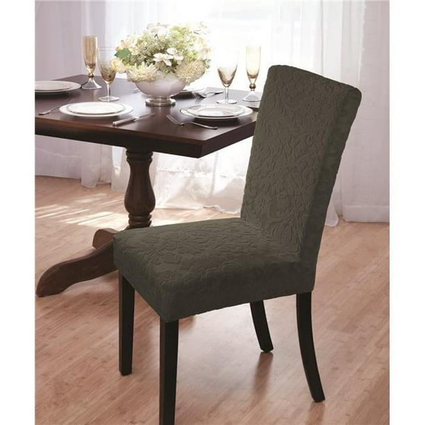 Madison Home VDAMDRCHU Velvet Damask Dining Room Chair Slipcovers