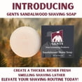 thumbnail image 7 of GENTS 97% All Natural Shave Soap - Creates a Rich Lather Foam for Wet Shaving Experience 3 oz (2 Pack Sandalwood), 7 of 7
