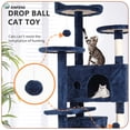 thumbnail image 5 of XF XINFENG 70 Inch Cat Tree Tower for Indoor Relaxing Climb Multi-Level Cats  Furniture Activity Center with Cat Scratching Stand House Cat Condo with Funny, Navy Blue, 5 of 9