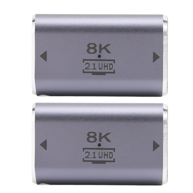 DEWIN 2Pcs HD Multimedia Interface Female to Female Coupler Adapter 3D 8K HD Extension Adapter Connector for HDTVs Projectors