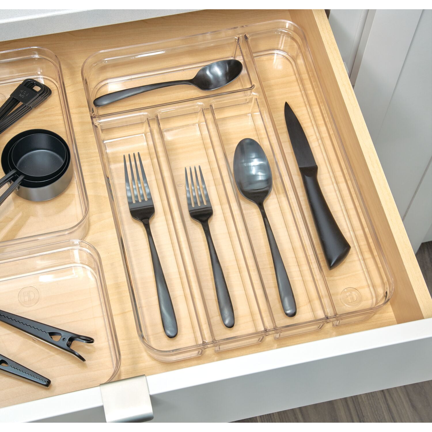 Clear Plastic Drawer Organizer Vanity Cutlery Utensil - Temu