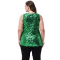 thumbnail image 3 of Womens Plus Size Sleeveless Sequin Tops Sparkle Shine Tank Top, 3 of 7