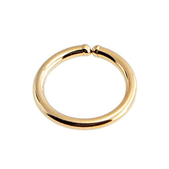 6mm 20 GA Gold Filled Snug Fitting Nose Open Ring Hoop Huggie Piercing Jewelry for Women, Sold As One