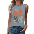 thumbnail image 4 of Summer Tank Top for Women Floral Graphic Swing Flowy Camisold Sleeveless Shirts Loose Fit Going Out Cute Tops, 4 of 6
