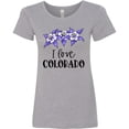 thumbnail image 3 of Inktastic I Love Colorado Columbine Flowers Women's T-Shirt, 3 of 5