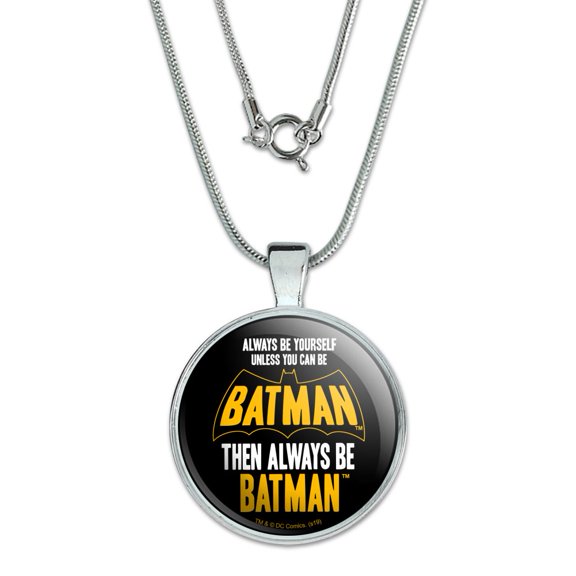 Batman Be Batman 1" Pendant with Sterling Silver Plated Chain
