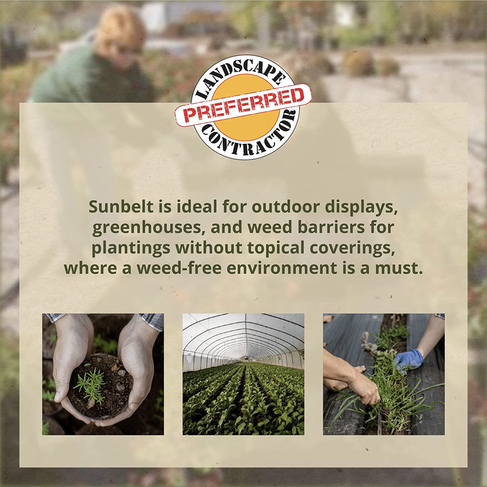 DeWitt 24-Pack Sunbelt Weed Barrier Fabric 3.2 oz, Heavy-Duty Ground Cover, 4 x 300 Feet