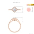 thumbnail image 4 of ANGARA Natural 0.25 Ct. Diamond Vintage Inspired Engagement Ring in 14K Rose Gold for Women (Ring Size: 12), 4 of 9