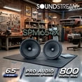 thumbnail image 2 of Par Bocinas 6.5 Pro Audio Soundstream Spm.654x Medio Rango 800w Max 225w Rms 4 Ohm Alta Potencia Car Audio, 2 of 5