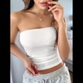 thumbnail image 4 of Tops de Tubo Sin Tirantes para Mujer, Básicos, Sin Espalda, Sin Mangas, Bandeau, Tops Cortos para Salir, Ropa de Verano 2025. L, 4 of 10