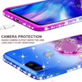 thumbnail image 5 of SOGA Cover Compatible for Google Pixel 3a Case, Liquid Floating Quicksand Case with Diamond Ring Stand for Magnetic Car Mount - Purple on Blue, 5 of 5