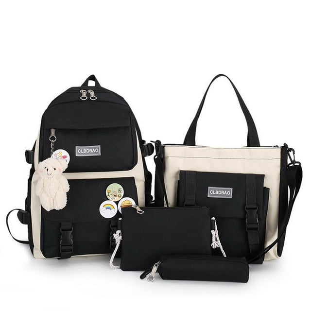 Mochila escolar Kawaii para niños y niñas, bolsa para ordenador portátil, para estudiantes, 5 piezas, 2023 Fivean unisex