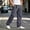 Dark Gray, variant on Men's Full Elastic Waist Pull on Casual 100% Cotton Cargo Pants, Relaxed Fit Lightweight Multi‑Pocket Work Trousers for Daily Outdoor Wear