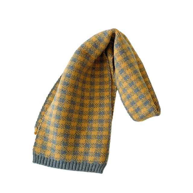 Bufanda de punto de lana Sonducket para niños bufanda de invierno imprescindible resistente al desgarro amarillo