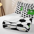 thumbnail image 4 of Erosebridal Personalized Initial B Soccer Print Quilt King for Boys Girls,Teens Green Glitter Print King Coverlet Set, 4 of 7