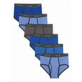 thumbnail image 2 of Fruit of the Loom Men's Big Stripe Solid Briefs Pack of Five Assorted, Large, 2 of 4