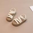 thumbnail image 2 of NOKIO Girls' Summery Sandals Toddler Summer Shoes Girls' Fashionable Sandals Kids Baby Girls Sandals Summer In Thick Bottom Solid Color Roman Sandals Sports Style Little Child/Big Kids, 2 of 9
