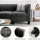 thumbnail image 4 of 3 Seat L Shaped Sofa With High Armrest Linen Fabric Small Couch Mid Century for Living Room Apartment and Office Sofas Furniture My Lux Decor Round, 4 of 9
