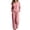 Pink, variant on 2 Piece Women's Velour Set Cold Shoulder Long Sleeve Tops Wide Leg Palazzo Pants Fall Soft Vintage Stylish Outfits S-3XL