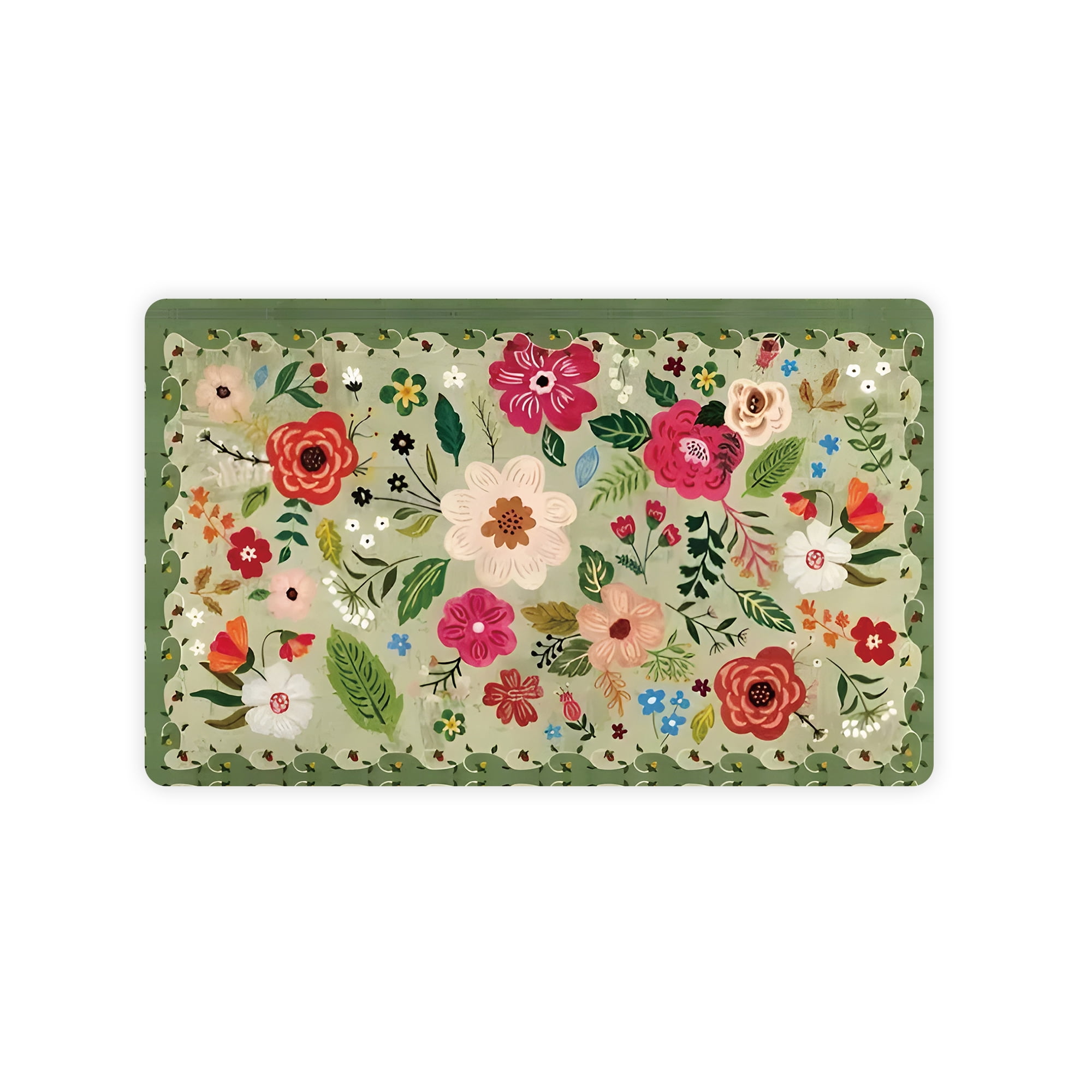 JML Doormat, Microfiber & Non-Slip Rubber Backing Door Mat - Rug Mats for Porch Entry Way Bathroom/Kitchen, (24"x36") - Assorted Flowers