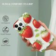 thumbnail image 2 of QZHH  for iPhone 15 Case, Women Girls Cute Strawberry Pattern Fun Fruits Design Transparent Soft  Protective Clear Case Compatible for iPhone 15 6.1 inch (Bright Strawberries), 2 of 4